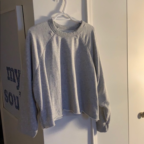 aerie Sweaters - Aerie distressed cropped sweatshirt xl